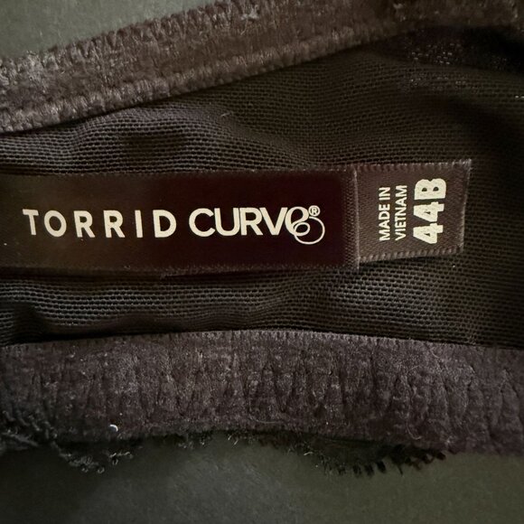 Torrid Curve 44B Black Floral Lace Push-Up Plunge Bra Adjustable Convertible - Picture 6 of 12